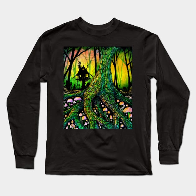 rainbow forest Long Sleeve T-Shirt by Twisted Shaman